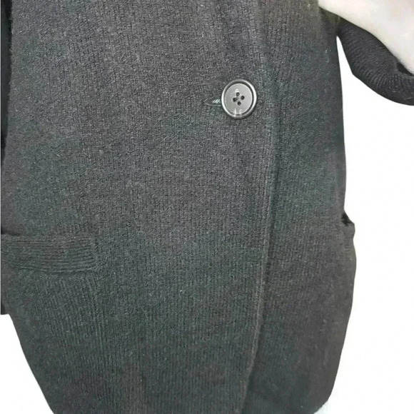 J Crew Cardigan sweater Women’s Large Black Merino Wool Blend Oversized. - Picture 7 of 11